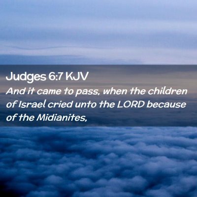 Judges 6:7 KJV Free Bible Images