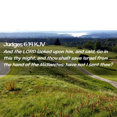 Judges 6:14 KJV Free Bible Images