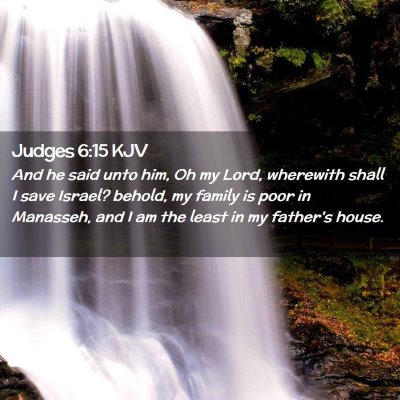 Judges 6:15 KJV Free Bible Images