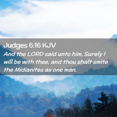 Judges 6:16 KJV Free Bible Images