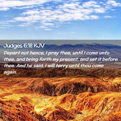 Judges 6:18 KJV Free Bible Images