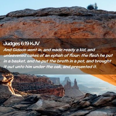 Judges 6:19 KJV Free Bible Images