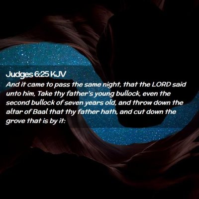 Judges 6:25 KJV Free Bible Images