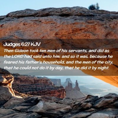 Judges 6:27 KJV Free Bible Images