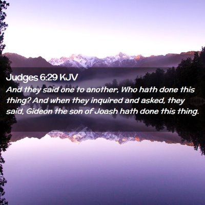 Judges 6:29 KJV Free Bible Images