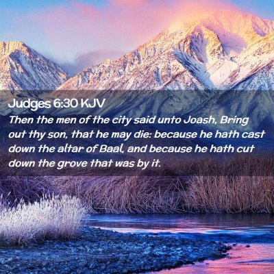 Judges 6:30 KJV Free Bible Images