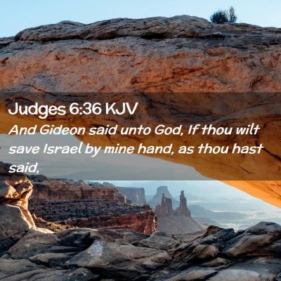 Judges 6:36 KJV Free Bible Images