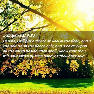 Judges 6:37 KJV Free Bible Images