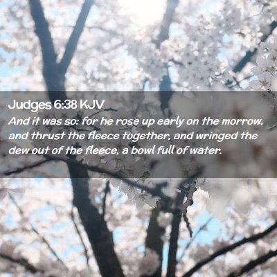 Judges 6:38 KJV Free Bible Images