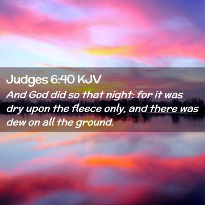 Judges 6:40 KJV Free Bible Images