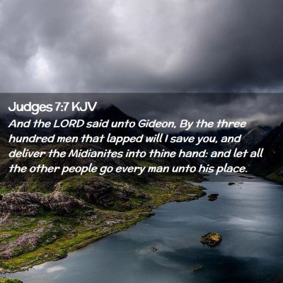 Judges 7:7 KJV Free Bible Images