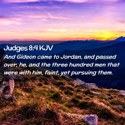 Judges 8:4 KJV Free Bible Images