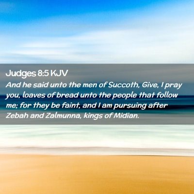 Judges 8:5 KJV Free Bible Images