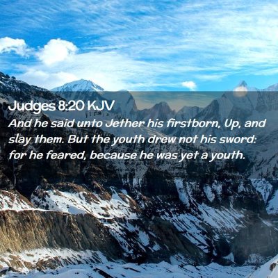 Judges 8:20 KJV Free Bible Images