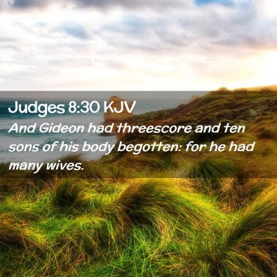 Judges 8:30 KJV Free Bible Images