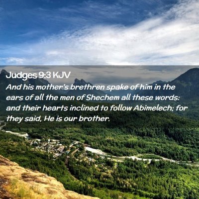 Judges 9:3 KJV Free Bible Images