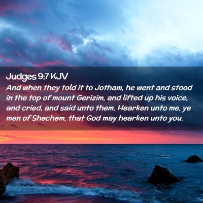 Judges 9:7 KJV Free Bible Images