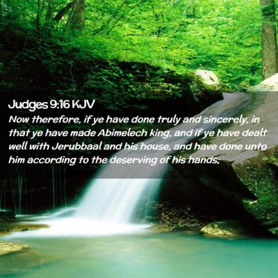 Judges 9:16 KJV Free Bible Images