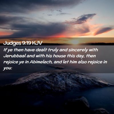 Judges 9:19 KJV Free Bible Images