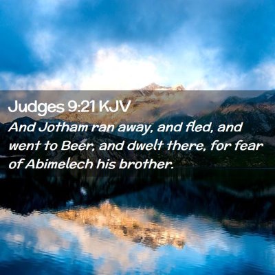 Judges 9:21 KJV Free Bible Images