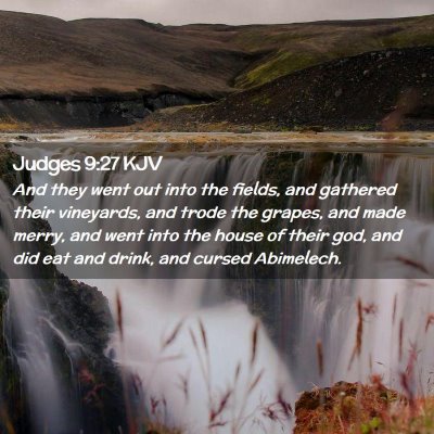 Judges 9:27 KJV Free Bible Images