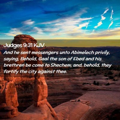 Judges 9:31 KJV Free Bible Images