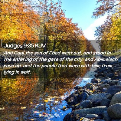 Judges 9:35 KJV Free Bible Images