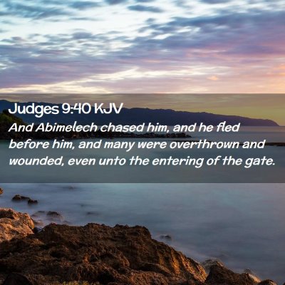 Judges 9:40 KJV Free Bible Images