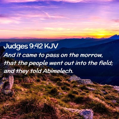 Judges 9:42 KJV Free Bible Images