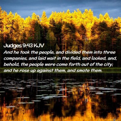 Judges 9:43 KJV Free Bible Images