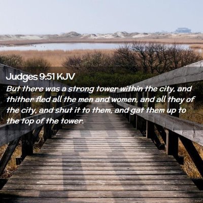 Judges 9:51 KJV Free Bible Images