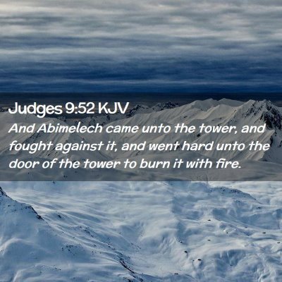 Judges 9:52 KJV Free Bible Images