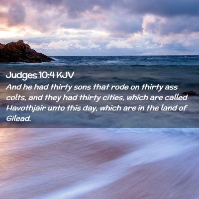 Judges 10:4 KJV Free Bible Images