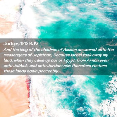 Judges 11:13 KJV Free Bible Images