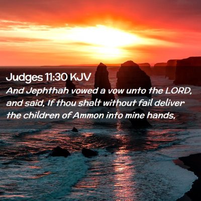 Judges 11:30 KJV Free Bible Images