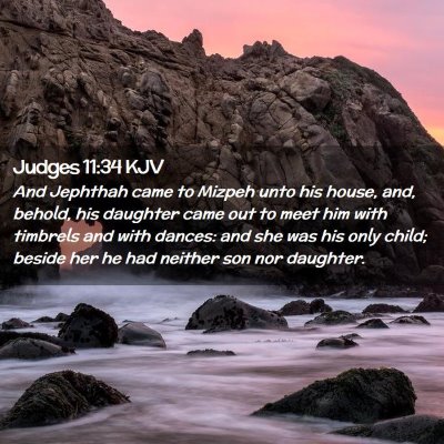 Judges 11:34 KJV Free Bible Images