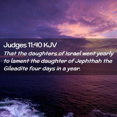 Judges 11:40 KJV Free Bible Images