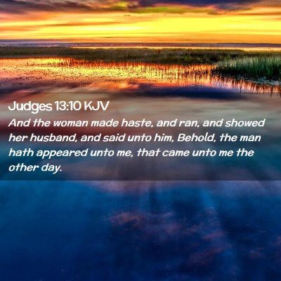 Judges 13:10 KJV Free Bible Images