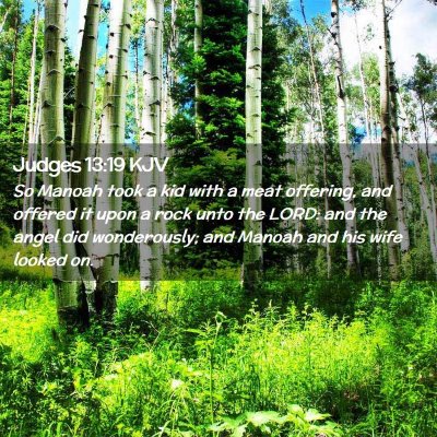 Judges 13:19 KJV Free Bible Images