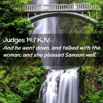 Judges 14:7 KJV Free Bible Images