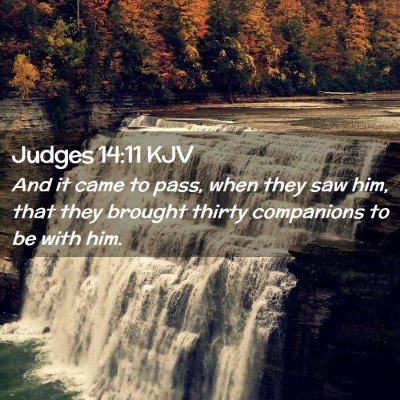 Judges 14:11 KJV Free Bible Images