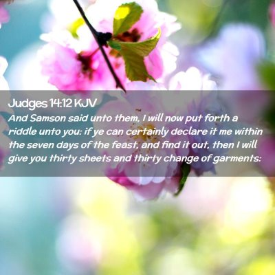 Judges 14:12 KJV Free Bible Images