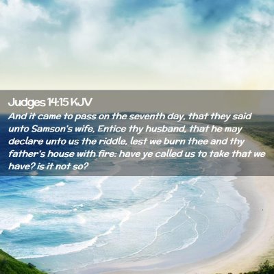 Judges 14:15 KJV Free Bible Images