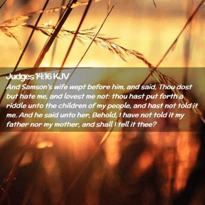 Judges 14:16 KJV Free Bible Images