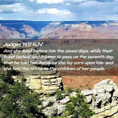 Judges 14:17 KJV Free Bible Images