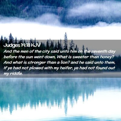 Judges 14:18 KJV Free Bible Images