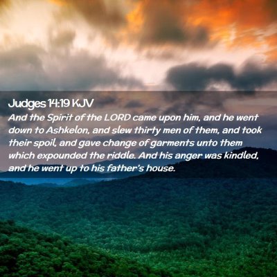 Judges 14:19 KJV Free Bible Images