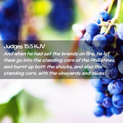 Judges 15:5 KJV Free Bible Images