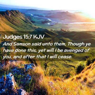 Judges 15:7 KJV Free Bible Images