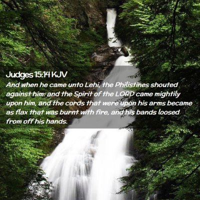 Judges 15:14 KJV Free Bible Images